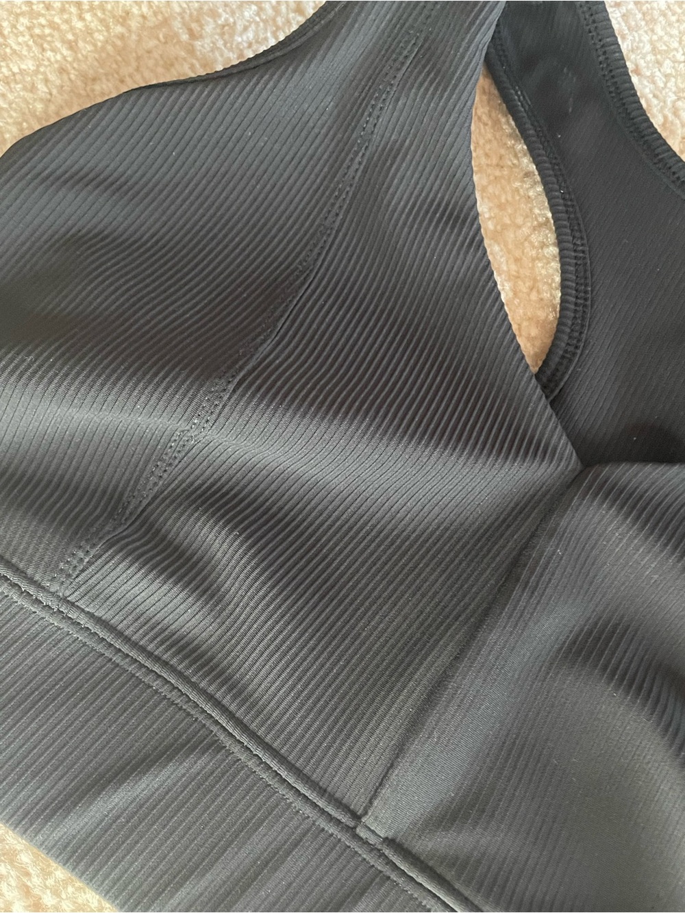 Avia Black Ribbed Sports Bra – Size XL - Picture 3 of 6